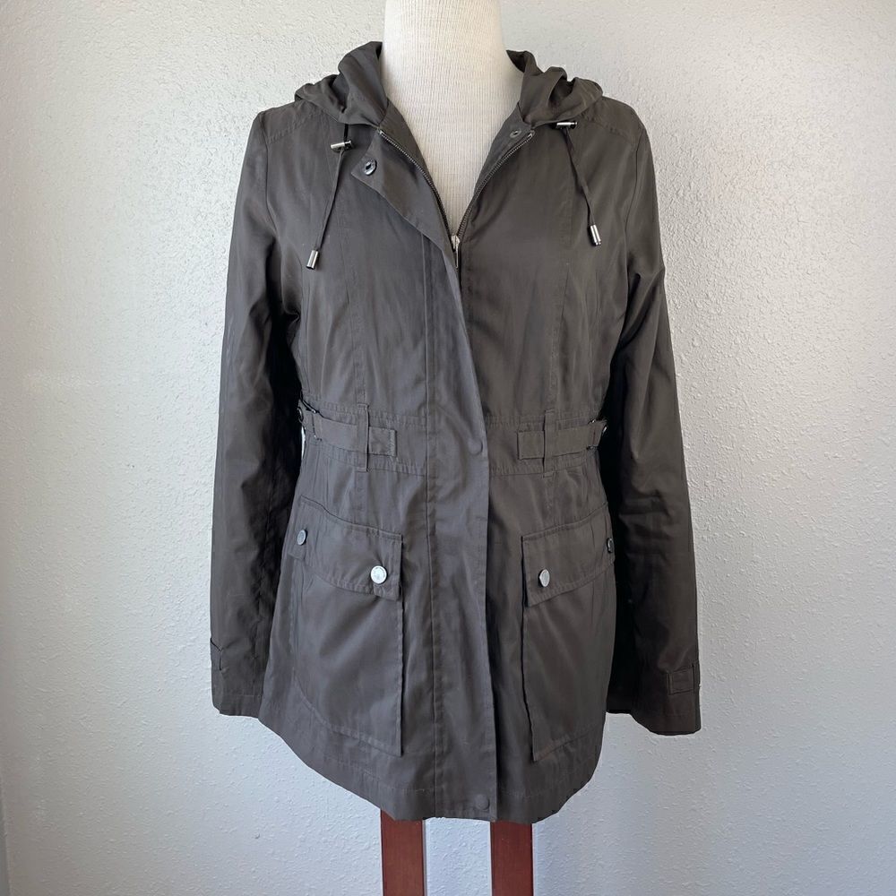 Jones New York Brown Full Zip Jacket Size S EUC